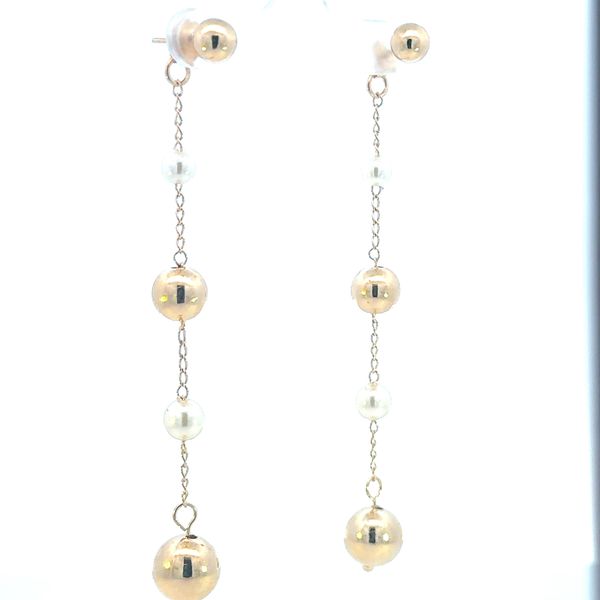 Bead Drop Pearl Earring-Gold Filled Image 5 Bryan Jewelry Prattville, AL