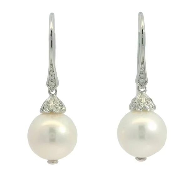 Pearl and Diamond Earrings in 14kw- Grace in Every Drop Bryan Jewelry Prattville, AL