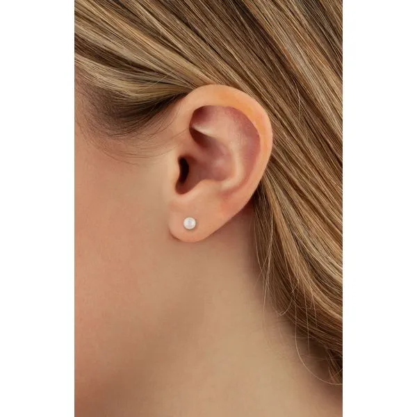 14ky 4mm Cultured Pearl Studs Image 2 Bryan Jewelry Prattville, AL