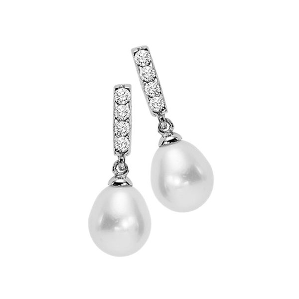 Graceful Glow: Sterling Silver Pearl Drop Earrings Bryan Jewelry Prattville, AL