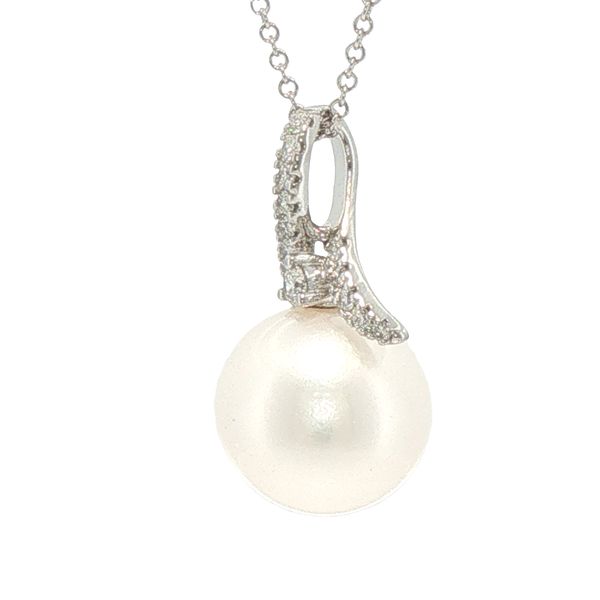 Timeless Pearl Elegance with a Sparkling Diamond Touch. Image 3 Bryan Jewelry Prattville, AL