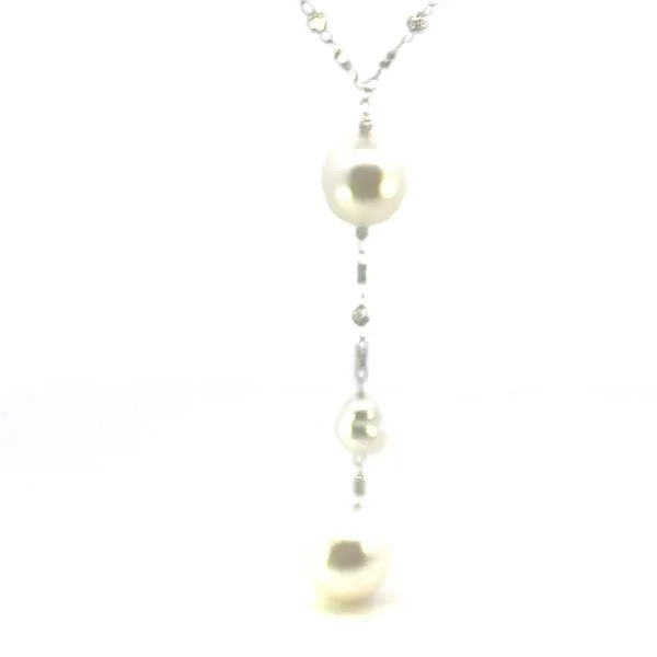 South Seas pearl Y-necklace in 18kw adjustable from 16-18 inches Image 2 Bryan Jewelry Prattville, AL