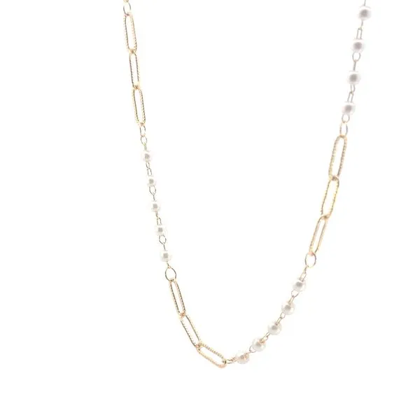 Choker Paperclip Pearl Necklace-16 inches Bryan Jewelry Prattville, AL