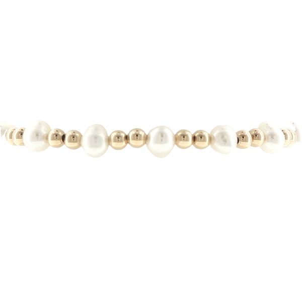 Dee Berkley Pearl & 2mm Gold Filled Stretch Bracelet Bryan Jewelry Prattville, AL