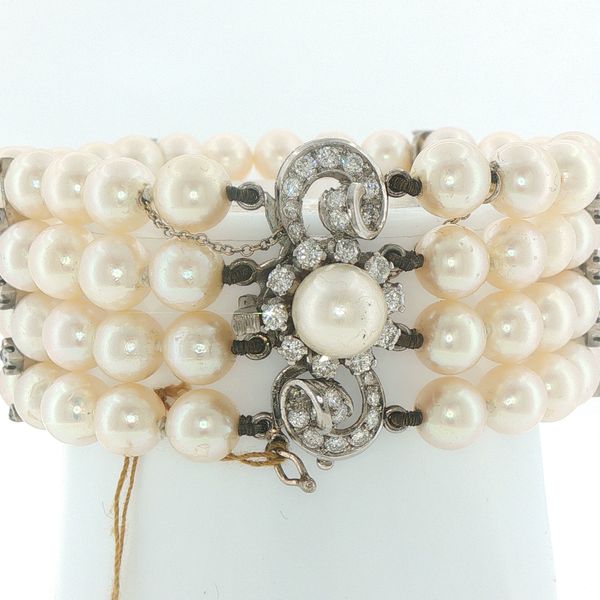 Estate Akoya Pearl & Diamond Bracelet Bryan Jewelry Prattville, AL