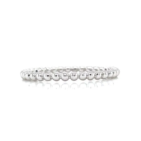 14k White Gold Beaded Stacker Band Bryan Jewelry Prattville, AL
