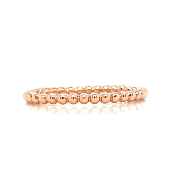 14k Rose Gold Beaded Stacker Band Bryan Jewelry Prattville, AL