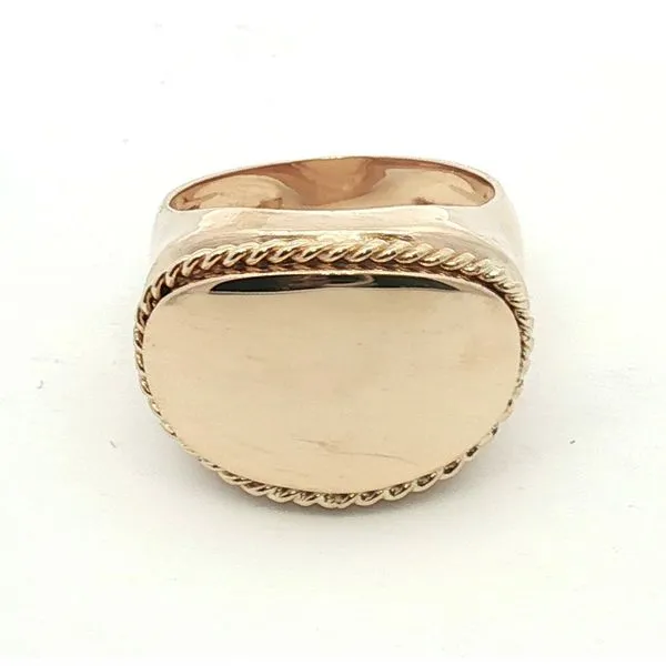 Refined Legacy: Oval Rope Border Signet Ring Bryan Jewelry Prattville, AL