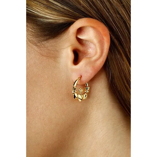 Claddagh Hoop Earrings 14k y Image 2 Bryan Jewelry Prattville, AL