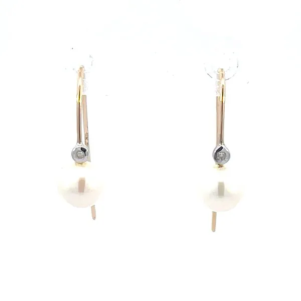 Pearl dangles with diamond accent-10ky Image 3 Bryan Jewelry Prattville, AL