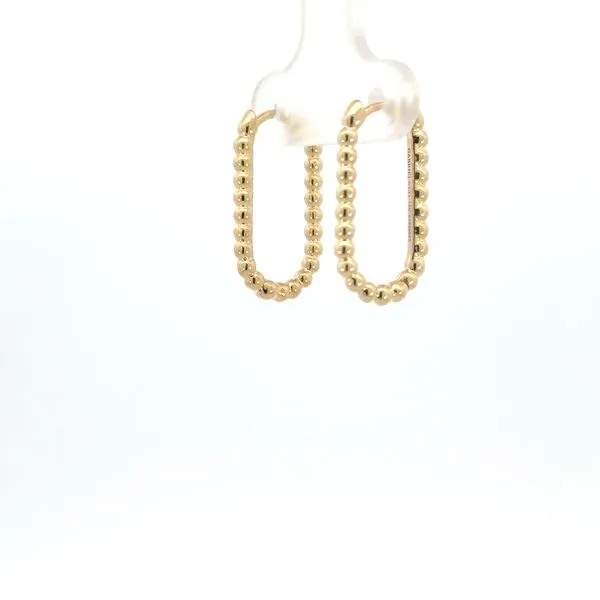 Gabriel Fashion-Beaded Hoop Earring - 14ky Image 2 Bryan Jewelry Prattville, AL