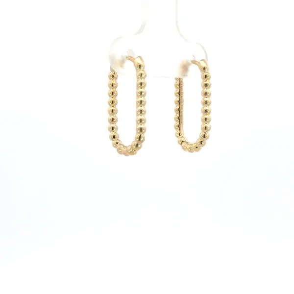 Gabriel Fashion-Beaded Hoop Earring - 14ky Bryan Jewelry Prattville, AL