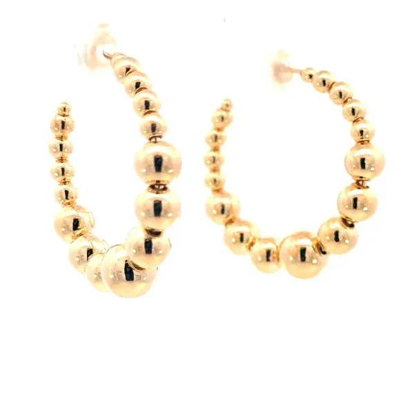 Graduated bead hoop earring Image 5 Bryan Jewelry Prattville, AL
