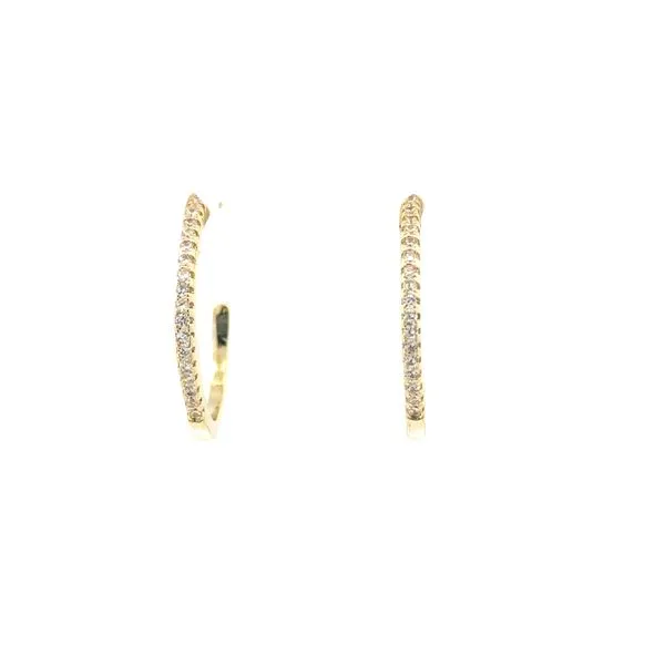 Gold Filled medium Hoop pave' set to sparkle Bryan Jewelry Prattville, AL