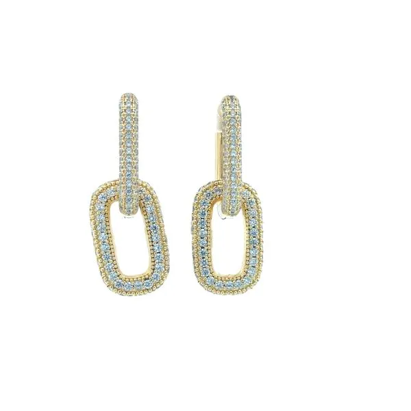 Rectangular hoop inside hoop in GF with pave' CZ's Bryan Jewelry Prattville, AL