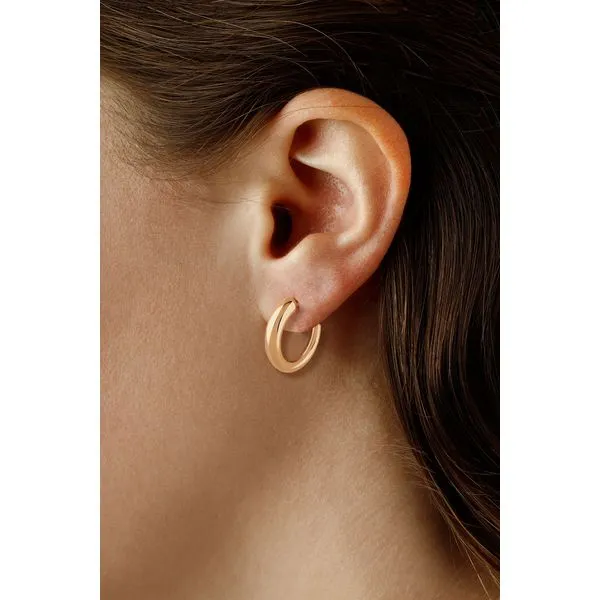 14ky Tappered Hoop Earrings Image 2 Bryan Jewelry Prattville, AL