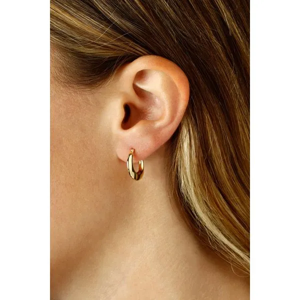 14ky Small Polished Hoop Image 2 Bryan Jewelry Prattville, AL