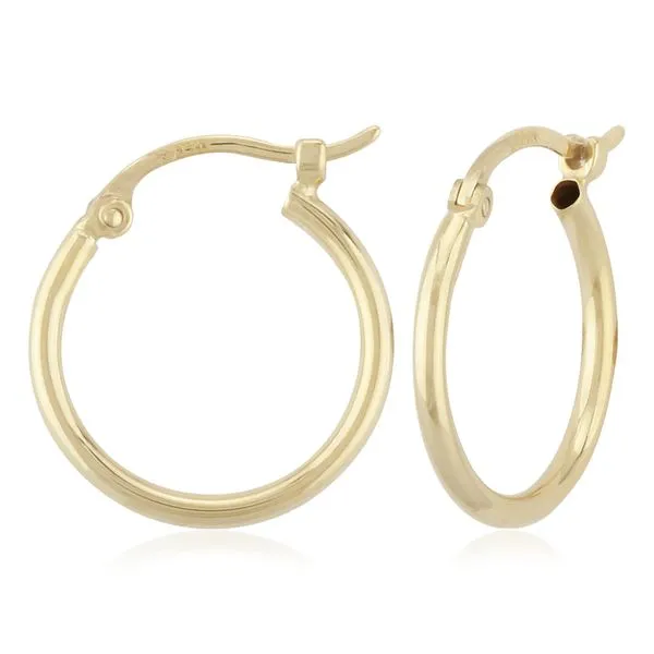 A pair of 14ky 1.5mmx15mm click post hoop earrings Bryan Jewelry Prattville, AL