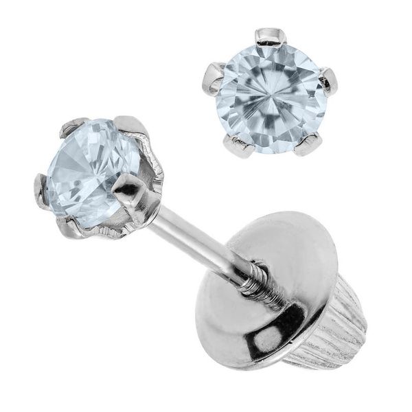 April Birthstone Earrings Image 2 Bryan Jewelry Prattville, AL