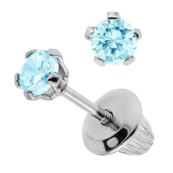 March Birthstone Earrings Image 2 Bryan Jewelry Prattville, AL