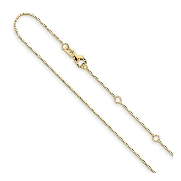 14ky Adjustable .7mm box chain - 18-19-20 Image 3 Bryan Jewelry Prattville, AL