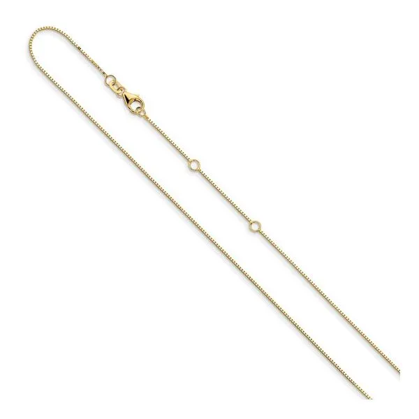 14ky Adjustable .7mm box chain - 18-19-20 Image 5 Bryan Jewelry Prattville, AL