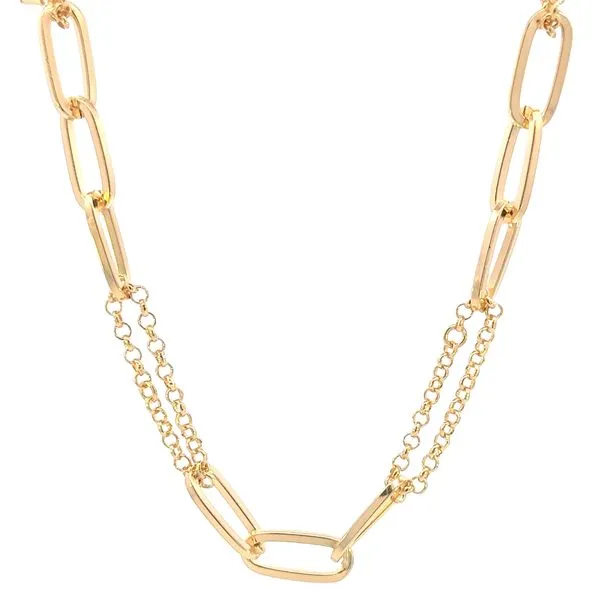 Gold Filled Chain & Link Necklace-16 inches Image 3 Bryan Jewelry Prattville, AL
