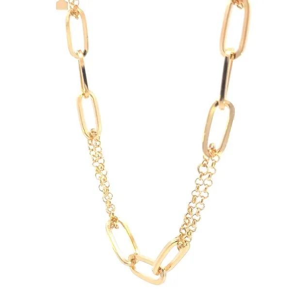 Gold Filled Chain & Link Necklace-16 inches Bryan Jewelry Prattville, AL