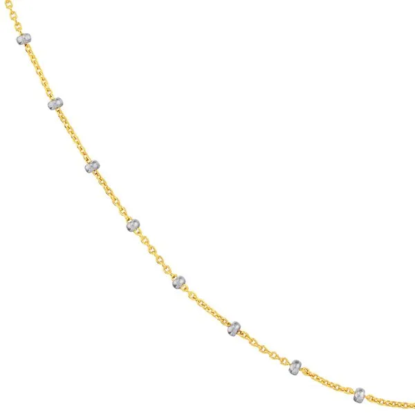 Saturn Two-tone Bead Chain with spring ring Image 3 Bryan Jewelry Prattville, AL