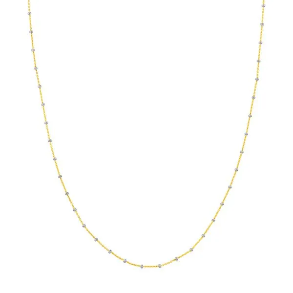 Saturn Two-tone Bead Chain with spring ring Image 5 Bryan Jewelry Prattville, AL