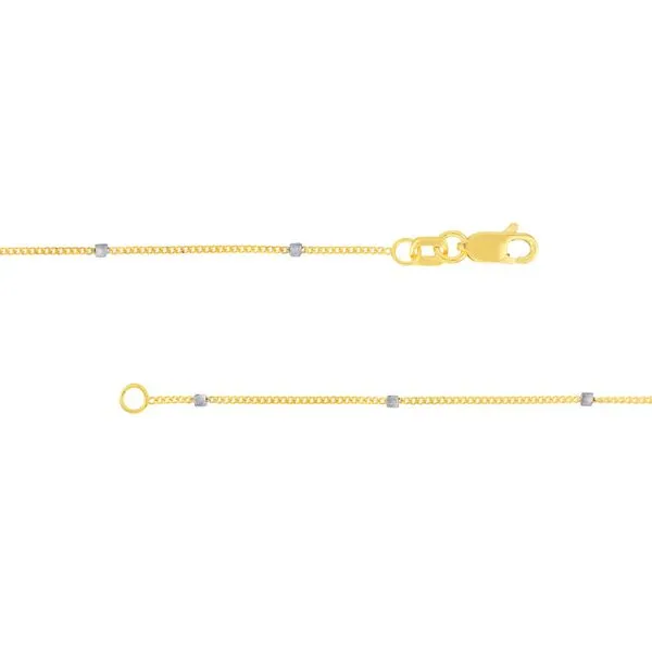 Two-tone Cube Saturn Chain With Lobster Lock Image 2 Bryan Jewelry Prattville, AL