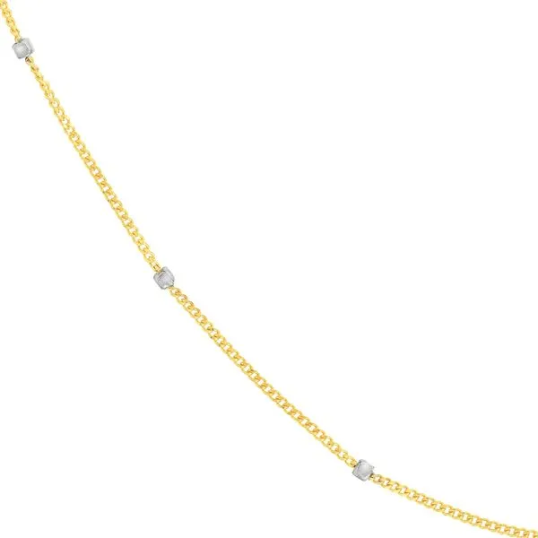 Two-tone Cube Saturn Chain With Lobster Lock Image 4 Bryan Jewelry Prattville, AL