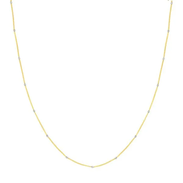Two-tone Cube Saturn Chain With Lobster Lock Image 5 Bryan Jewelry Prattville, AL