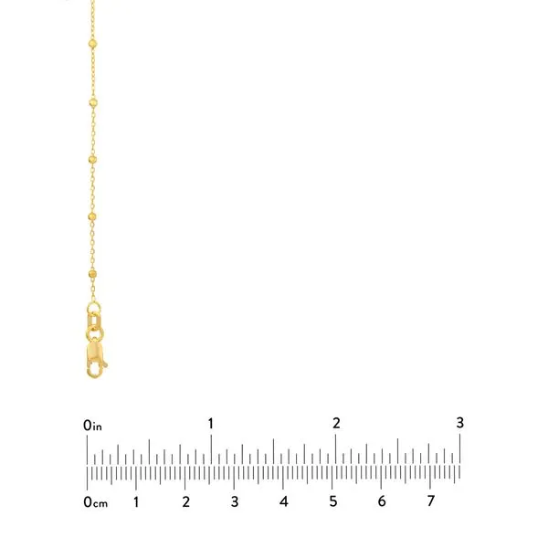 Faceted Bead Saturn Chain-14ky Image 5 Bryan Jewelry Prattville, AL
