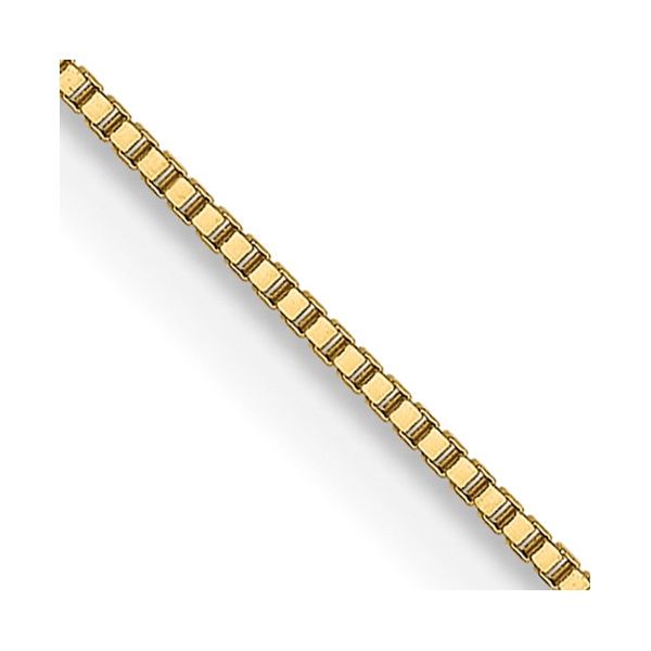 14ky .5mm box chain in 18 inches with spring ring clasp Image 3 Bryan Jewelry Prattville, AL