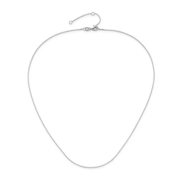 Ladies 14kw .7mm box chain adjustable: wear at 18, 19 or 20 inches Image 2 Bryan Jewelry Prattville, AL