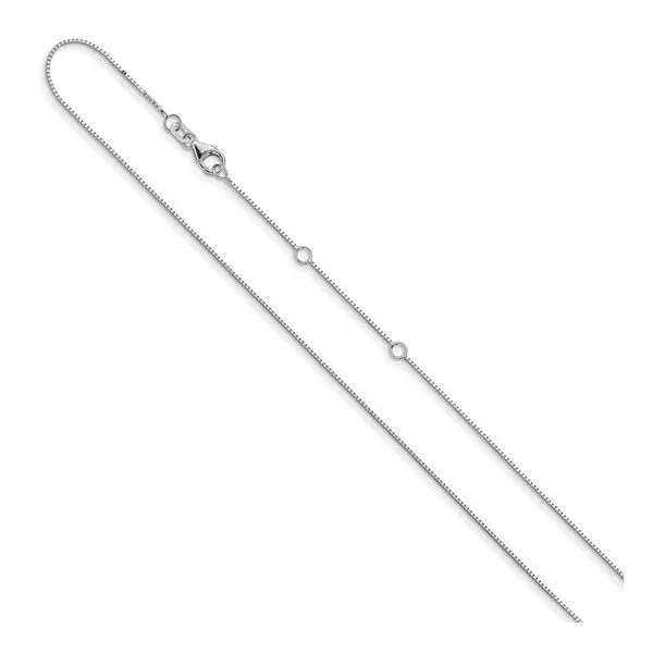 Ladies 14kw .7mm box chain adjustable: wear at 18, 19 or 20 inches Image 3 Bryan Jewelry Prattville, AL