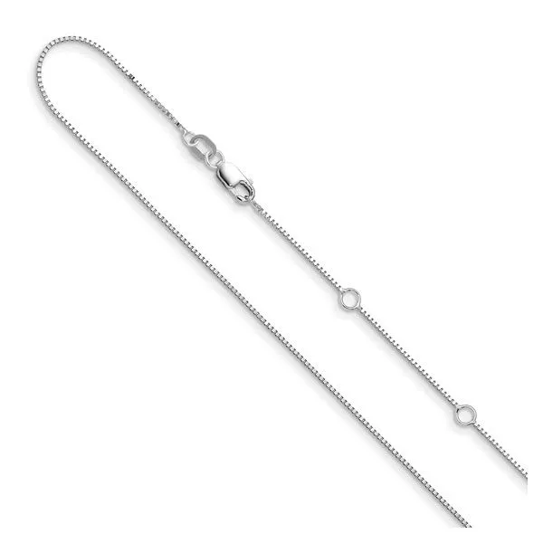 Ladies 14kw .7mm box chain adjustable: wear at 18, 19 or 20 inches Image 4 Bryan Jewelry Prattville, AL