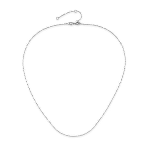Ladies 14kw .7mm box chain adjustable: wear at 18, 19 or 20 inches Image 2 Bryan Jewelry Prattville, AL