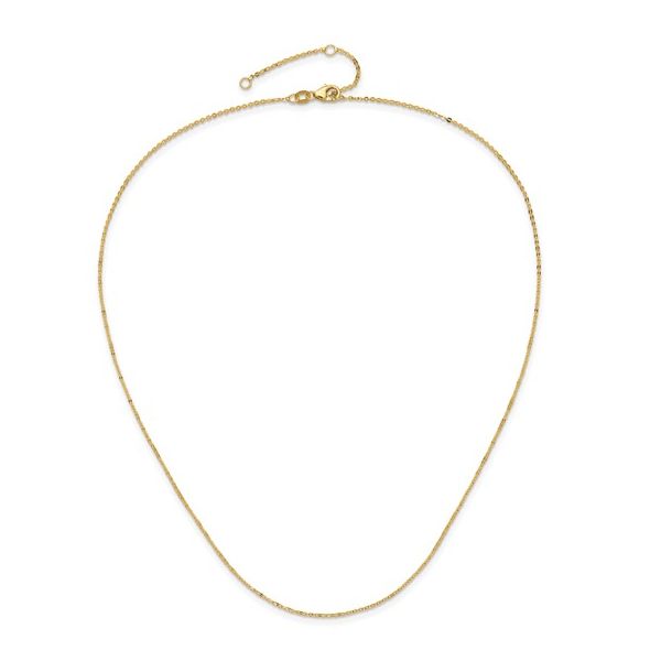 Layer-Ready Classic: 14K Yellow Gold 1.2mm Adjustable Flat Cable Chain Image 2 Bryan Jewelry Prattville, AL