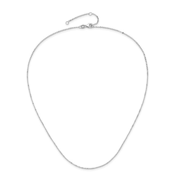 Layer-Ready Classic: 14K White Gold 1.2mm Adjustable Flat Cable Chain Bryan Jewelry Prattville, AL