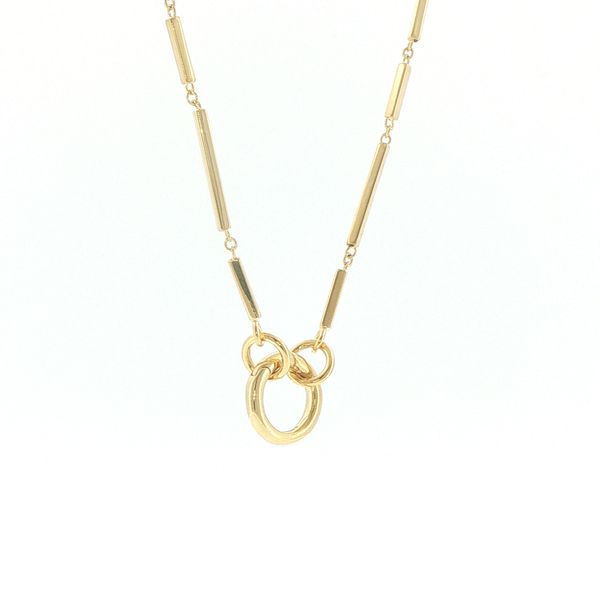 Golden Circle Pendant Holder Necklace Image 2 Bryan Jewelry Prattville, AL