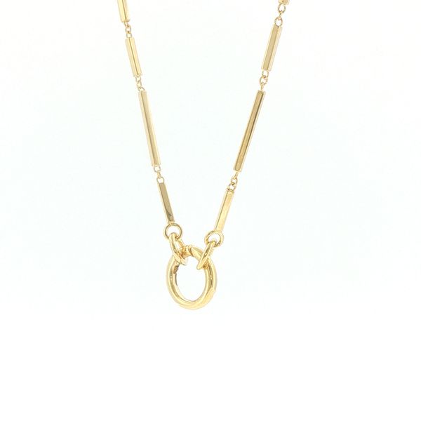 Golden Circle Pendant Holder Necklace Image 3 Bryan Jewelry Prattville, AL