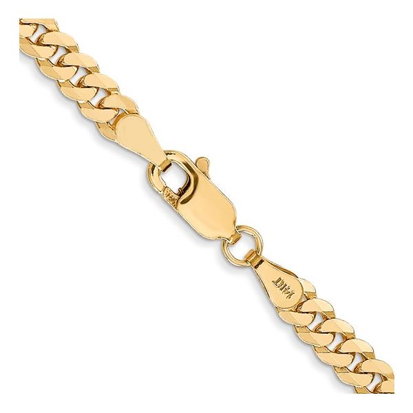 14K Gold 3.9mm Flat Beveled Curb Chain – 24 Inch Bryan Jewelry Prattville, AL