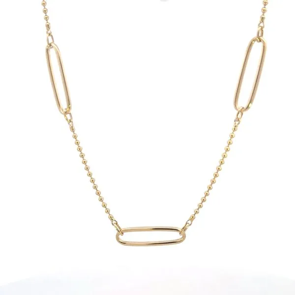 Open Link and Bead necklace-14ky Bryan Jewelry Prattville, AL