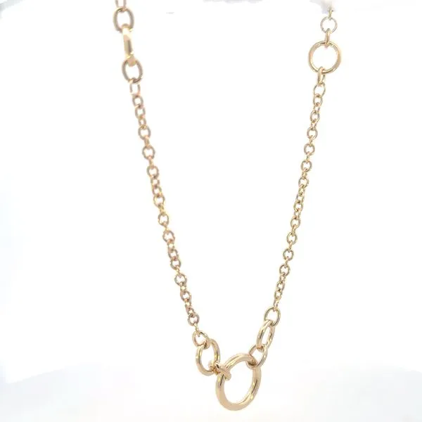 Gabriel Fashion-14ky Fixed Station Interlocking Circles Necklace Image 5 Bryan Jewelry Prattville, AL