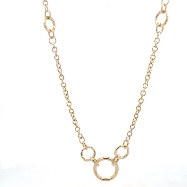 Gabriel Fashion-14ky Fixed Station Interlocking Circles Necklace Bryan Jewelry Prattville, AL