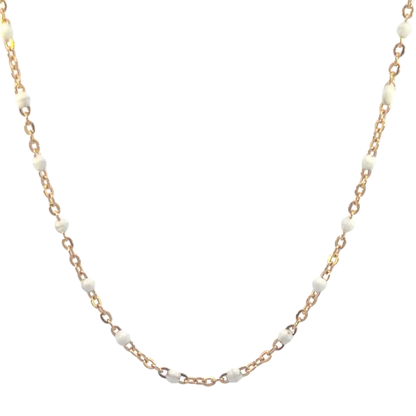Dee Berkley gold filled ball chain with white enamel Image 2 Bryan Jewelry Prattville, AL