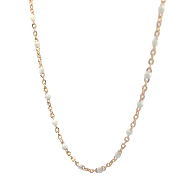 Dee Berkley gold filled ball chain with white enamel Image 3 Bryan Jewelry Prattville, AL