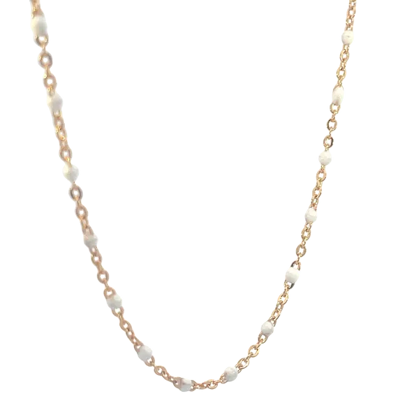 Dee Berkley gold filled ball chain with white enamel Bryan Jewelry Prattville, AL